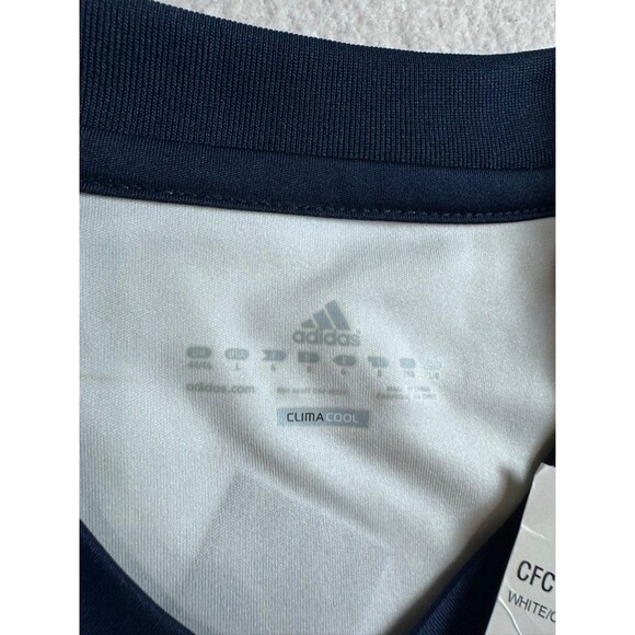 Adidas Chelsea Men's White Navy Large ClimaCool Soccer Jersey - Picture 9 of 16